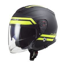 LS2 HELMETS LS2 OF521 INFINITY HYPER M.TITANIUM H-V YELLOW