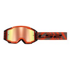 LS2 HELMETS LS2 CHARGER PRO GOGGLE H-V ORANGE WITH IRIDIUM VISOR
