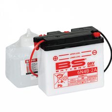 KONVENČNÍ MOTOCYKLOVÁ BATERIE BS-BATTERY 6N4B-2A VČETNĚ BALENÍ KYSELINY