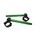 Aluminium-forged clip-ons ACCOSSATO with metal clamp composed of 2 half-rings 10 degrees inclination, green
