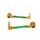 Lever guard ACCOSSATO with green hose and joint right + left, aluminium