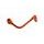 Lever guard ACCOSSATO with orange hose and joint right, aluminium