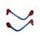 Lever guard ACCOSSATO with blue hose and joint right + left, aluminium