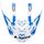 LS2 Helmets LS2 MX437 PEAK SPOT WHITE BLUE
