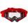LS2 Helmets LS2 AURA GOGGLE BLACK RED WITH CLEAR VISOR