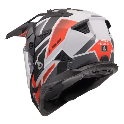 LS2 HELMETS LS2 MX702 PIONEER II BLOCK GREY RED-06