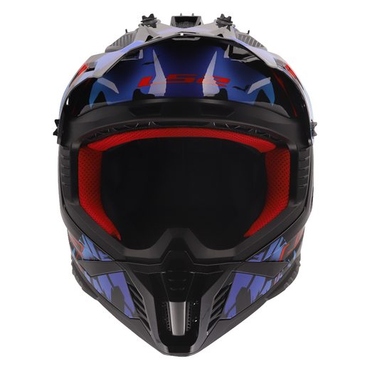 LS2 HELMETS LS2 MX708 FAST II ZOMBIE II BLACK RED BLUE-06