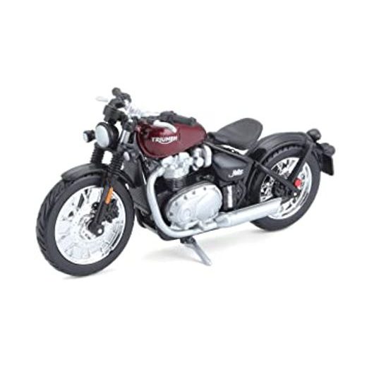BBURAGO TRIUMPH BONNEVILLE BOBBER DARK RED/BLACK 1:18