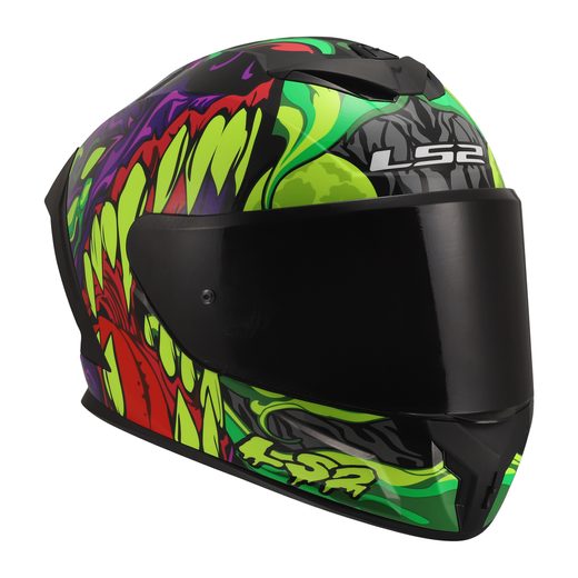 LS2 HELMETS LS2 FF820 RAPID III LYCANT PURPLE GREEN