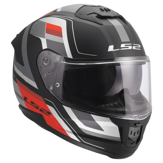 LS2 HELMETS LS2 FF808 STREAM II VINTAGE BLACK GREY RED-06