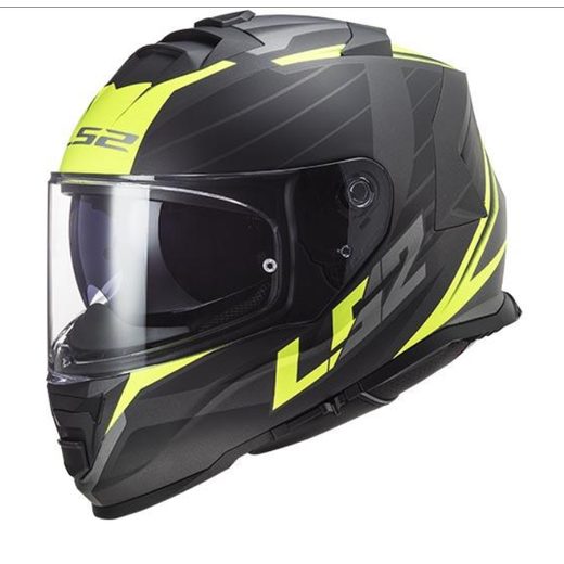 LS2 HELMETS LS2 FF800 STORM II NERVE M.BLACK H-V YELLOW-06