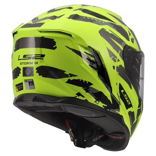 LS2 HELMETS LS2 FF818 STORM III KAOS H-V YELLOW
