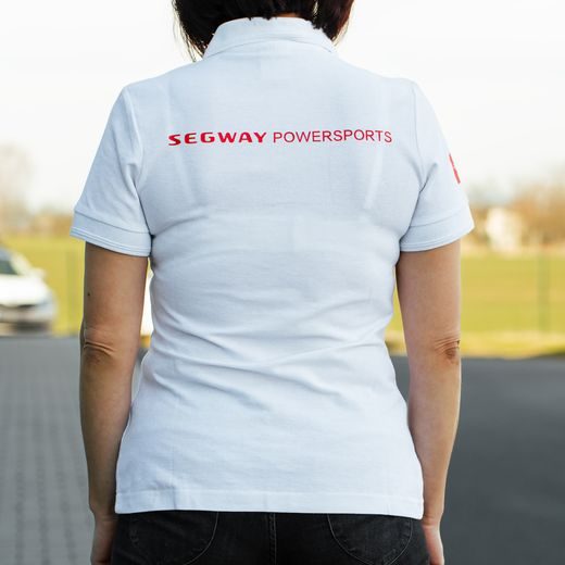 SEGWAY SEGWAY POWERSPORTS WHITE WOMEN POLO T-SHIRT