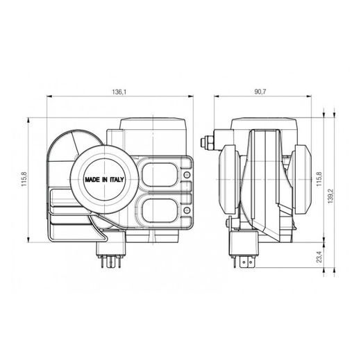 LEB PNEUMATICKÝ DVOUTÓNOVÝ KLAKSON STORM PN2/12V