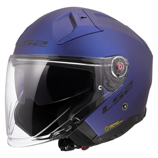 LS2 HELMETS LS2 OF603 INFINITY II SOLID NAVY BLUE-06