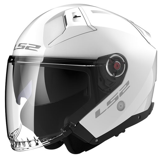 LS2 HELMETS LS2 OF603 INFINITY II SOLID GLOSS WHITE-06