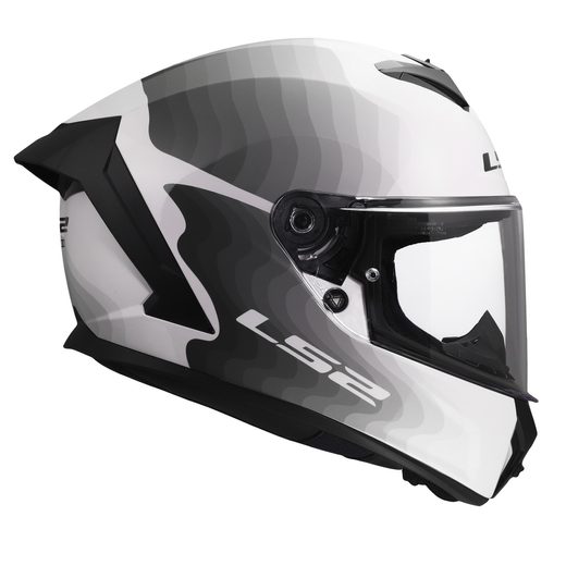 LS2 HELMETS LS2 FF820 RAPID III FLOW WHITE GREY
