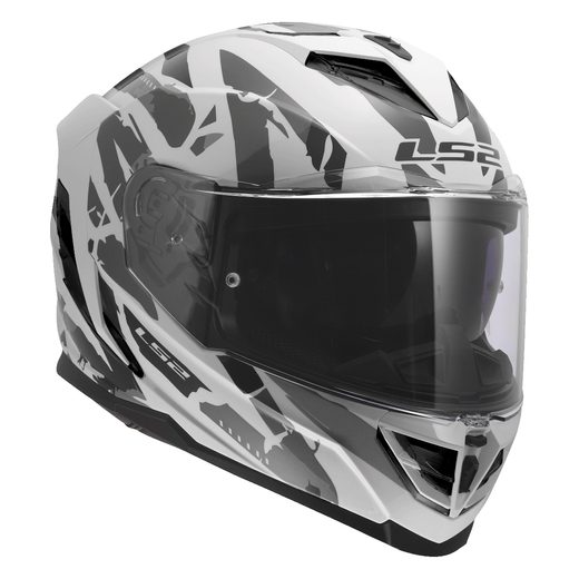 LS2 HELMETS LS2 FF818 STORM III KAOS WHITE GREY