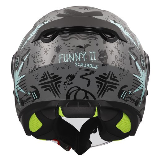 LS2 HELMETS LS2 OF622 FUNNY II SCRIBBLE GREY BLUE