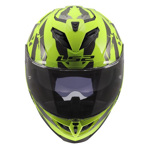 LS2 HELMETS LS2 FF818 STORM III KAOS H-V YELLOW