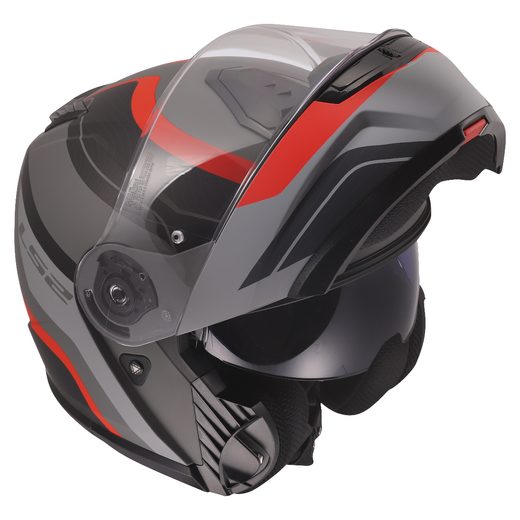 LS2 HELMETS LS2 FF908 STROBE II MONZA BLACK GREY RED-06