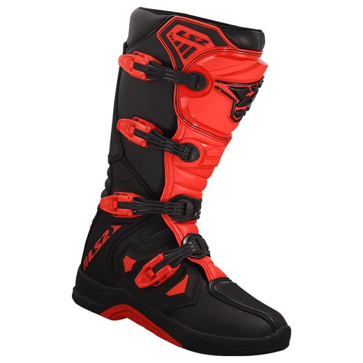 LS2 HELMETS LS2 RAPTOR MAN BOOTS BLACK RED