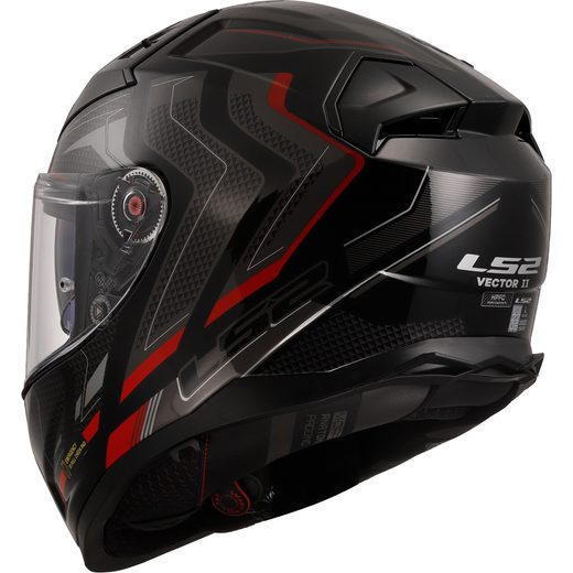 LS2 HELMETS LS2 FF811 VECTOR II ALIZER BLACK RED-06