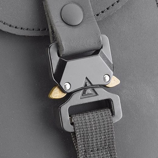 KAPPA BRAŠNA NA NOHU KOŽENÁ KMLW03 STYL CAFÉ RACER BLACK