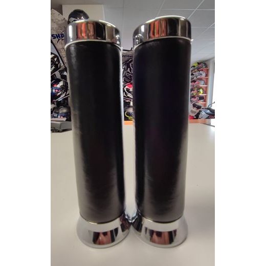 PARTS RUKOJETI - GRIPY DS-243263 KŮŽE/CHROM BLACK 2KS