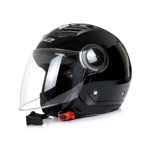 LS2 HELMETS LS2 OF562 AIRFLOW GLOSS BLACK LONG