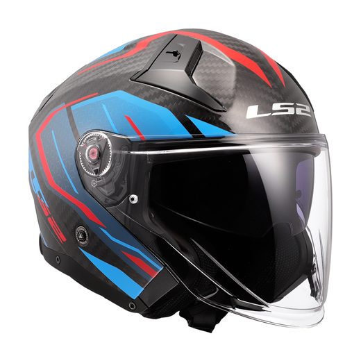 LS2 HELMETS LS2 OF603 INFINITY II C URUS BLUE RED-06