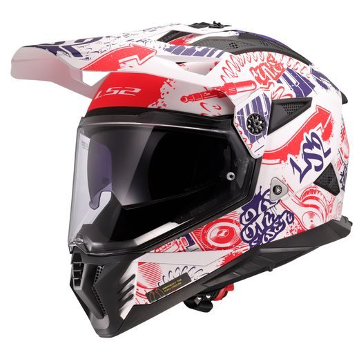 LS2 HELMETS LS2 MX702 PIONEER II FANTASY WHITE RED BLUE-06