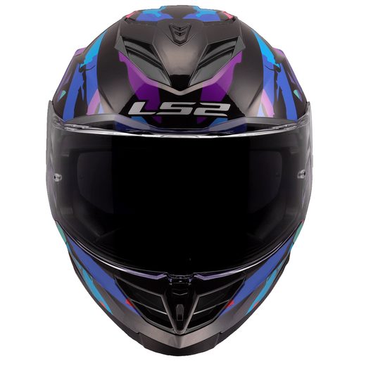 LS2 HELMETS LS2 FF818 STORM III KAOS BLACK PURPLE BLUE