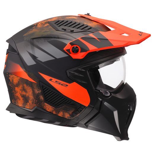 LS2 HELMETS LS2 OF606 DRIFTER GAS GREY ORANGE-06