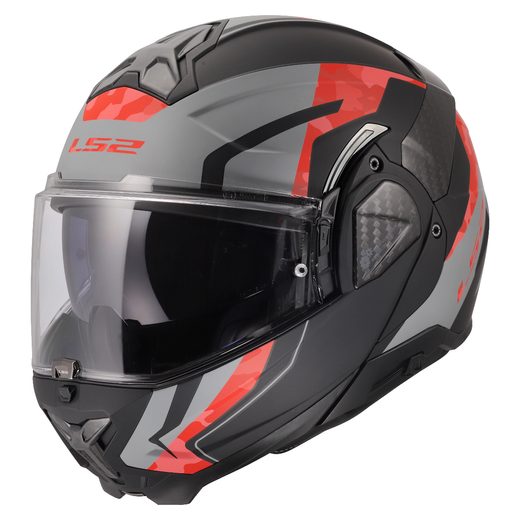 LS2 HELMETS LS2 FF910 ADVANT II GLIDE BLACK GREY RED