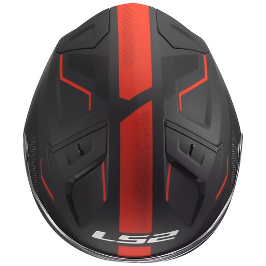 LS2 HELMETS LS2 OF603 INFINITY II VEYRON BLACK GREY RED-06