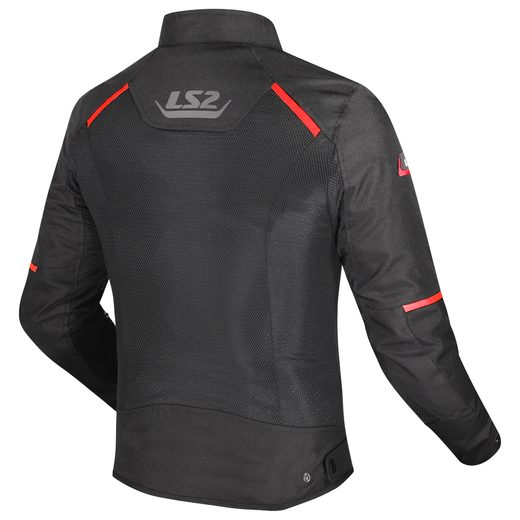 LS2 HELMETS LS2 BREEZE MAN JACKET BLACK RED