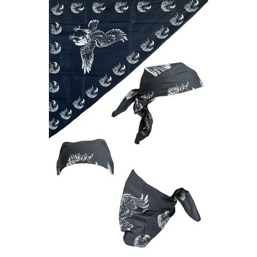 BIKERSMODE ŠÁTEK BAVLNA OREL BLACK