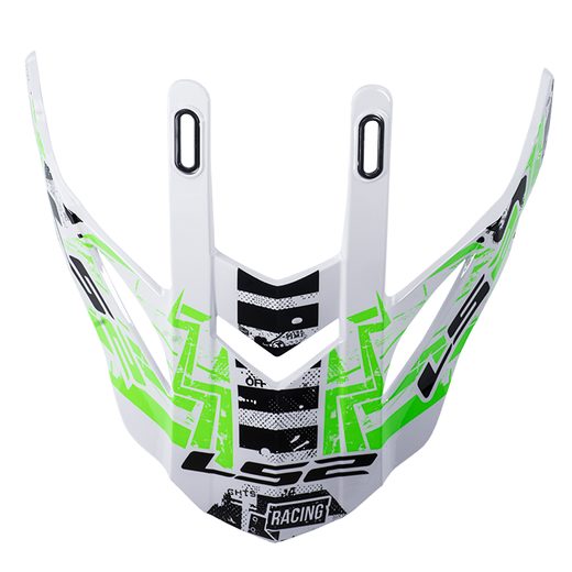 LS2 HELMETS LS2 MX437 PEAK GLITCH WHITE BLACK GREEN