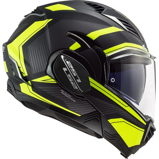 LS2 HELMETS LS2 FF900 VALIANT II REVO MATT BLACK H-V YELLOW