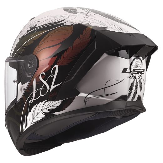 LS2 HELMETS LS2 FF820 RAPID III BOHO WHITE BLACK PINK