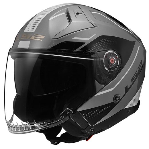 LS2 HELMETS LS2 OF603 INFINITY II VEYRON GL.GREY WHITE-06