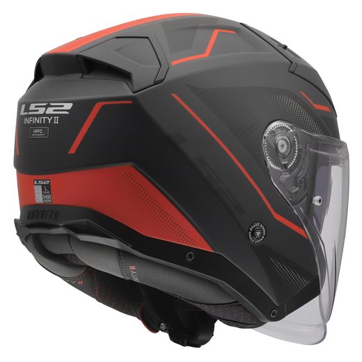 LS2 HELMETS LS2 OF603 INFINITY II VEYRON BLACK GREY RED-06