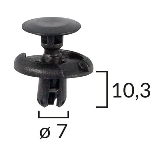 ROMIX PLASTOVÝ NÝT / PŘÍCHYTKA ČALOUNĚNÍ / HMOŽDINKA B23143 1KS