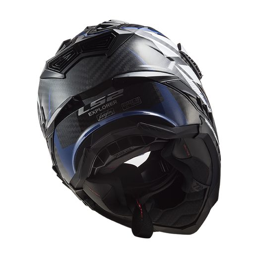 LS2 HELMETS LS2 MX701 EXPLORER C FOCUS G.BLUE WHITE RED