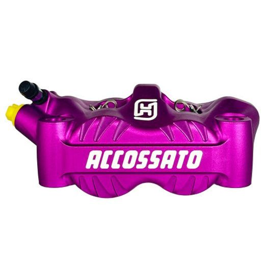 RADIÁLNÍ BRZDOVÉ TŘMENY ACCOSSATO PZ007 KOVANÝ MONOBLOK, ROZTEČ 100 MM S HLINÍKOVÝMI PÍSTKY
