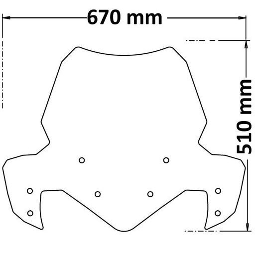 BENELLI - VYSOKÝ PLEXI ŠTÍT S OFUKY ZATMAVENÝ PRO TRK 702/X