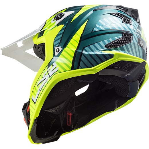 LS2 HELMETS LS2 MX700 SUBVERTER ASTRO GL.COBALT H-V YELLOW