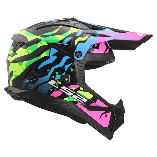 LS2 HELMETS LS2 MX708 FAST II GROTESK BLUE PINK GREEN-06