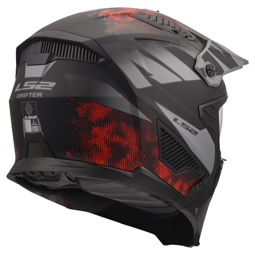 LS2 HELMETS LS2 OF606 DRIFTER GAS GREY RED-06